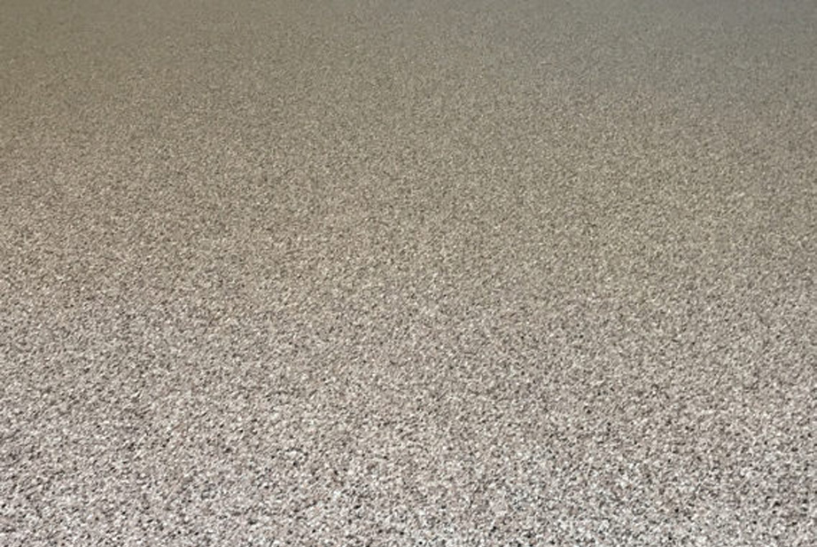 Closeup of color flakes used in epoxy flooring