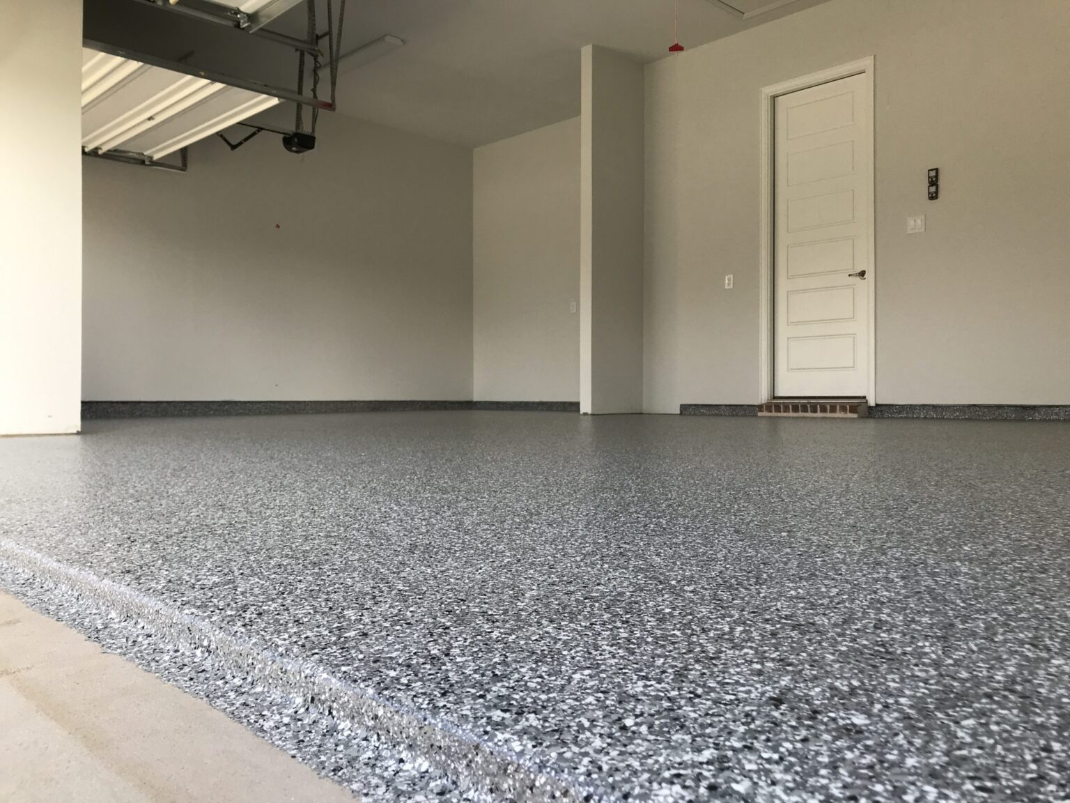 Garage with a floor coating in Southlake Texas