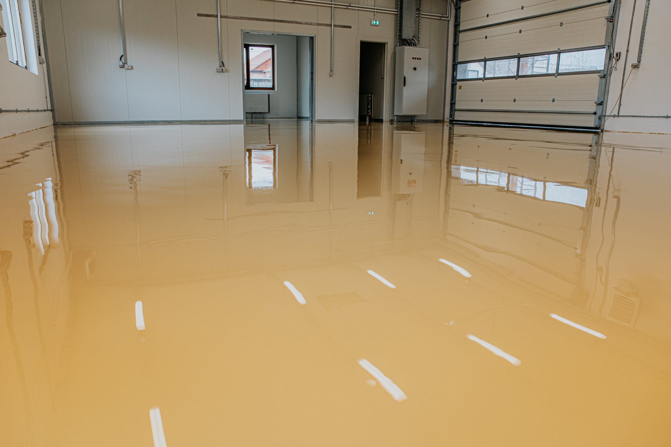 commercial building with epoxy flooring